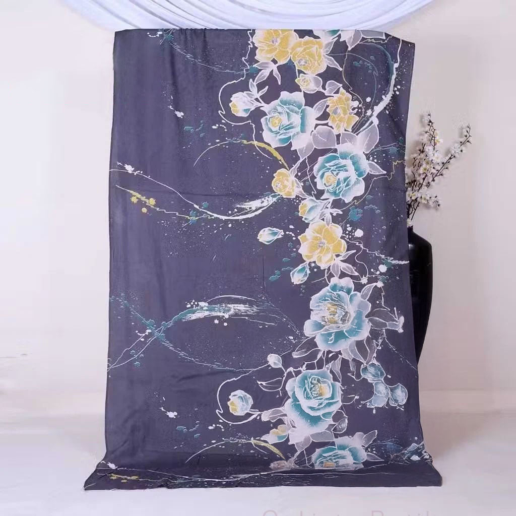 Batik Fabric - Celestial Blossoms - Moonlit Elegance