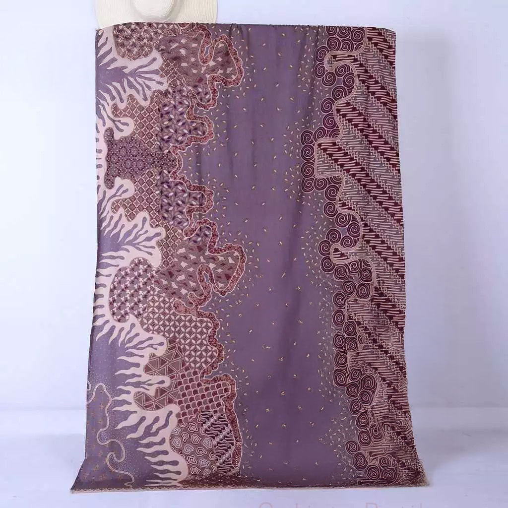 Batik Fabric - Celestial Whispers - deep amethyst