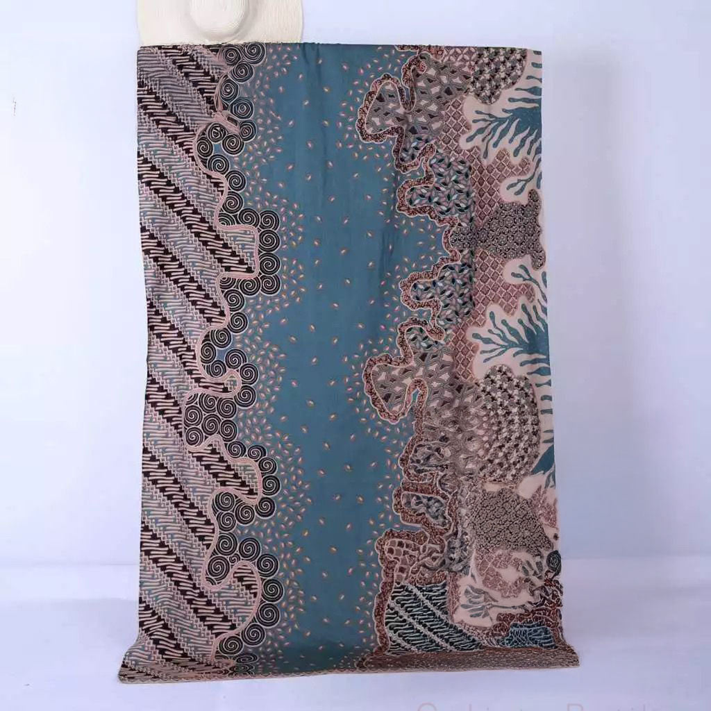 Batik Fabric - Celestial Whispers - soothing aquamarine