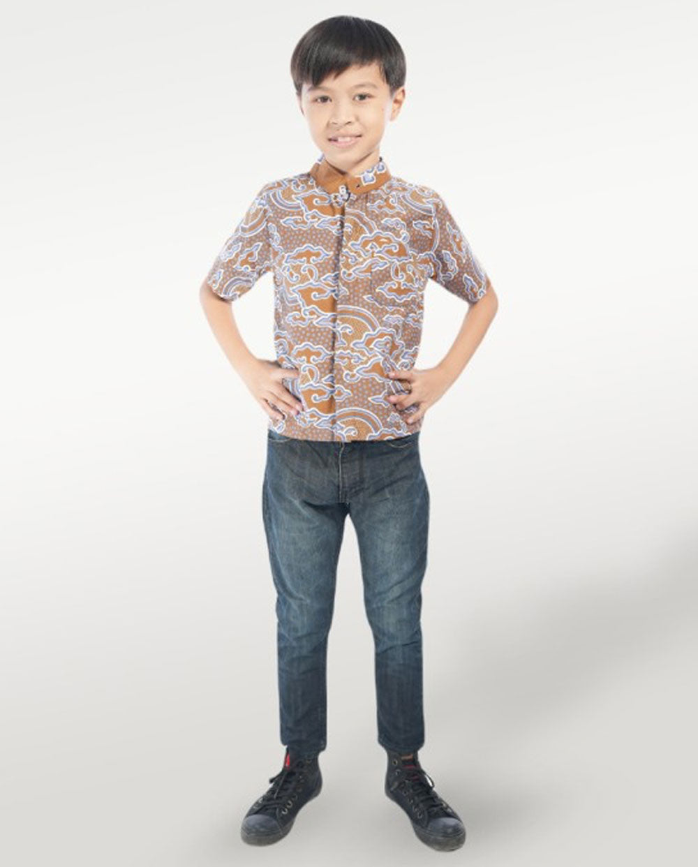 Kid's Batik Shirt - Whimsical Waves 2